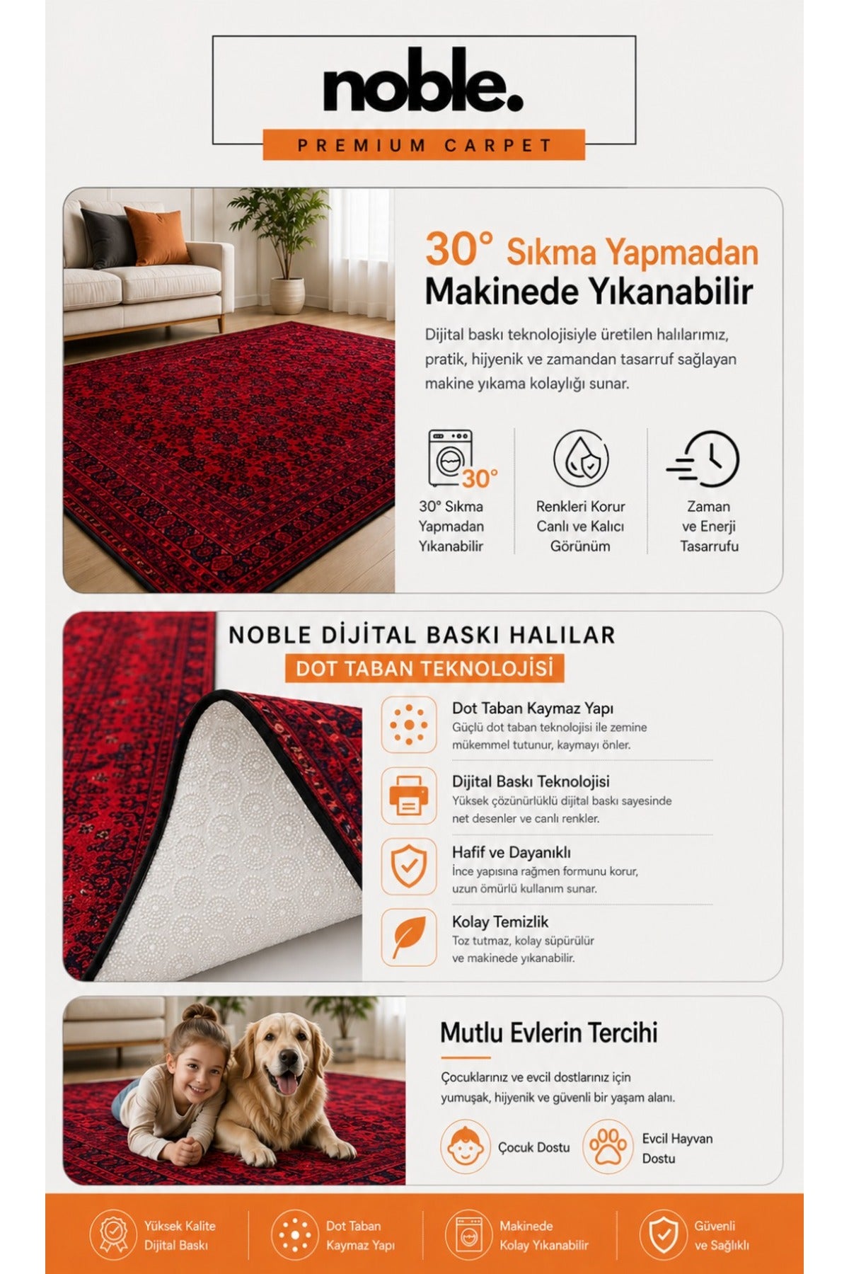 Yıkanabilir Yuvarlak Dijital Baskı Kaymaz Taban Salon Halısı Mutfak Yolluk Çocuk Odası Halısı