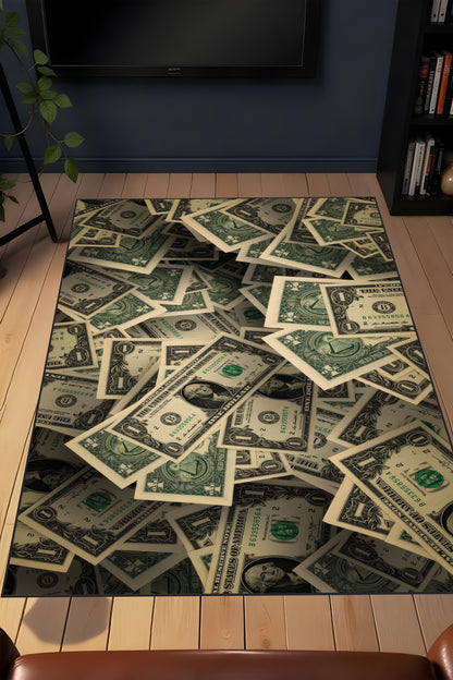 Makinede yıkanabilir dijital baskı Dolar Desenli Gamer Halısı kaymaz taban çocuk halısı ve yolluk