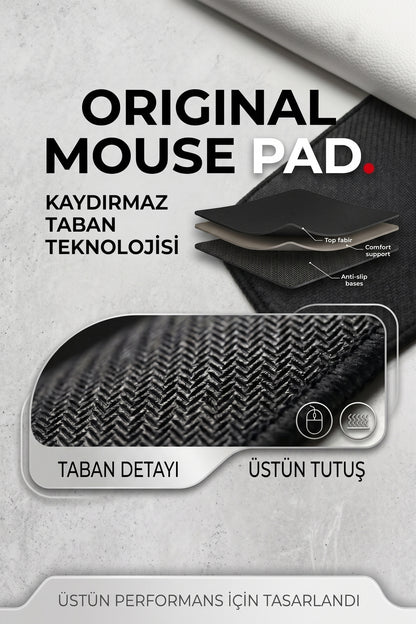 70x30 Profesyonel Gaming Mouse Pad - Kaydırmaz Taban, Pürüzsüz Yüzey, Hassas Kontrol, Dikişli Kenar