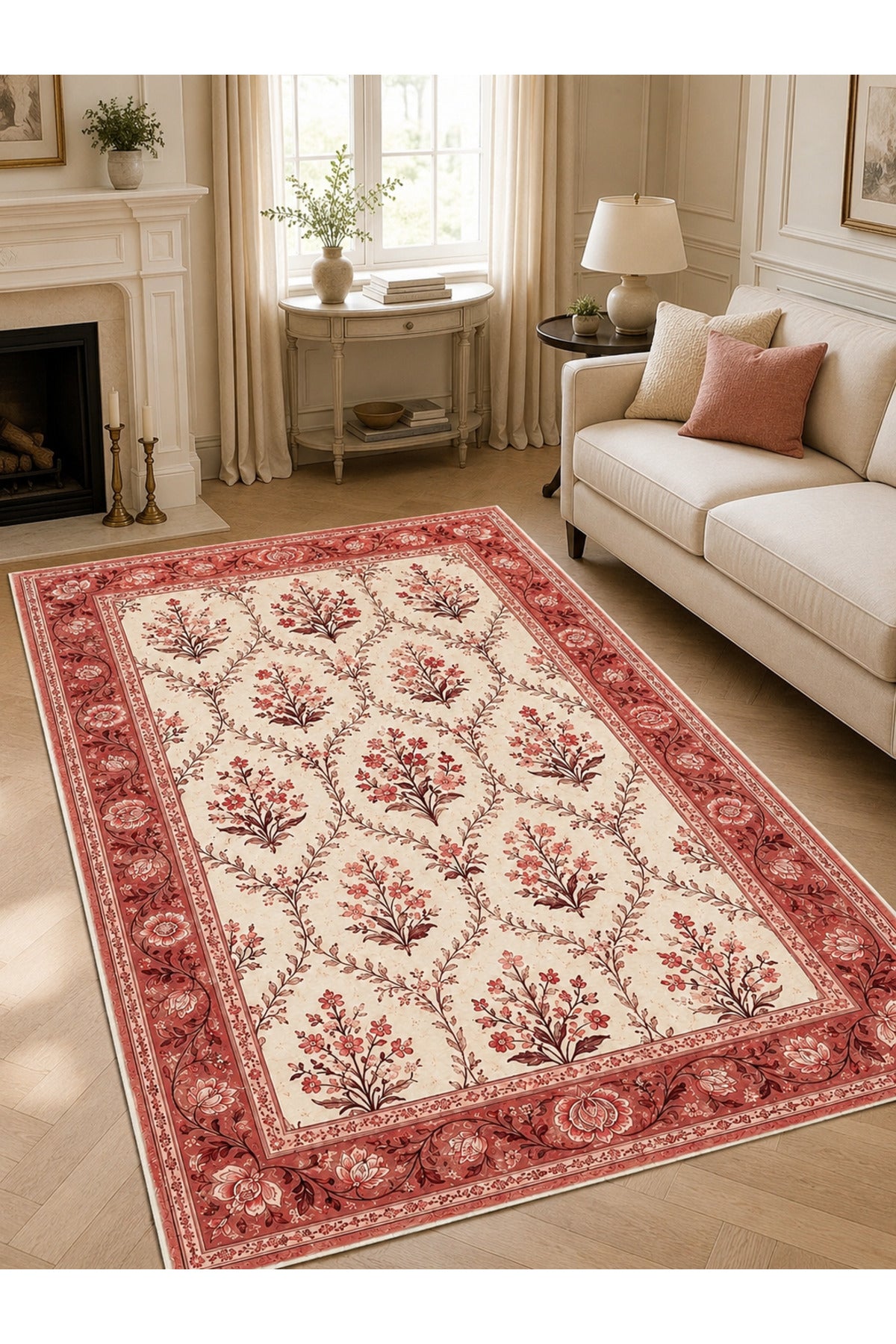 Dijital Kaymaz Yıkanabilir Patchwork Vintage Retro Salon Halısı Mutfak Halısı Yolluk