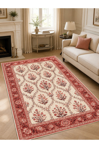 Dijital Kaymaz Yıkanabilir Patchwork Vintage Retro Salon Halısı Mutfak Halısı Yolluk
