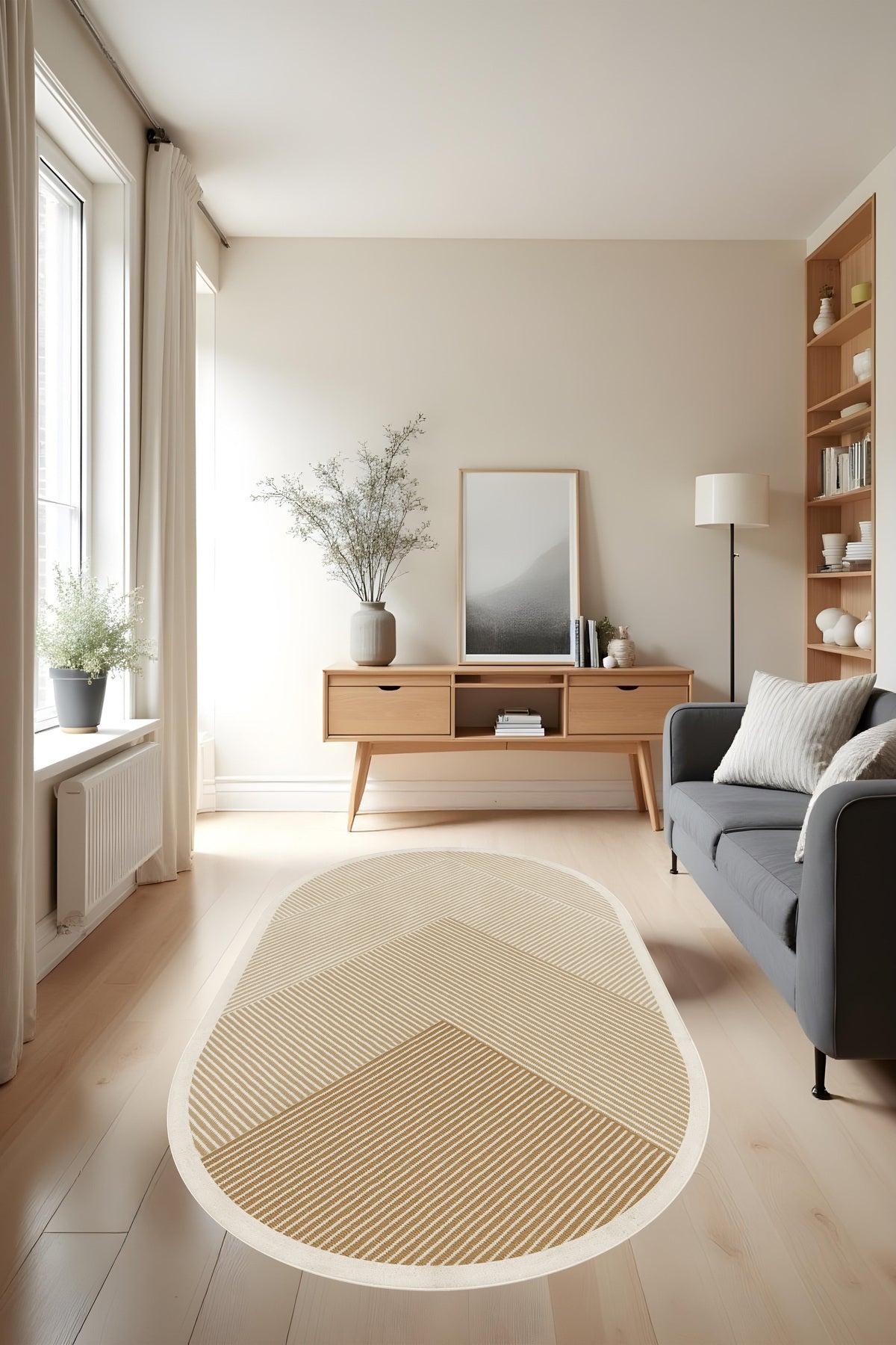 Makinede Yıkanabilir Geometrik Desen Kaymaz Taban Leke Tutmaz Mutfak Halısı Salon Halısı ve Yolluk