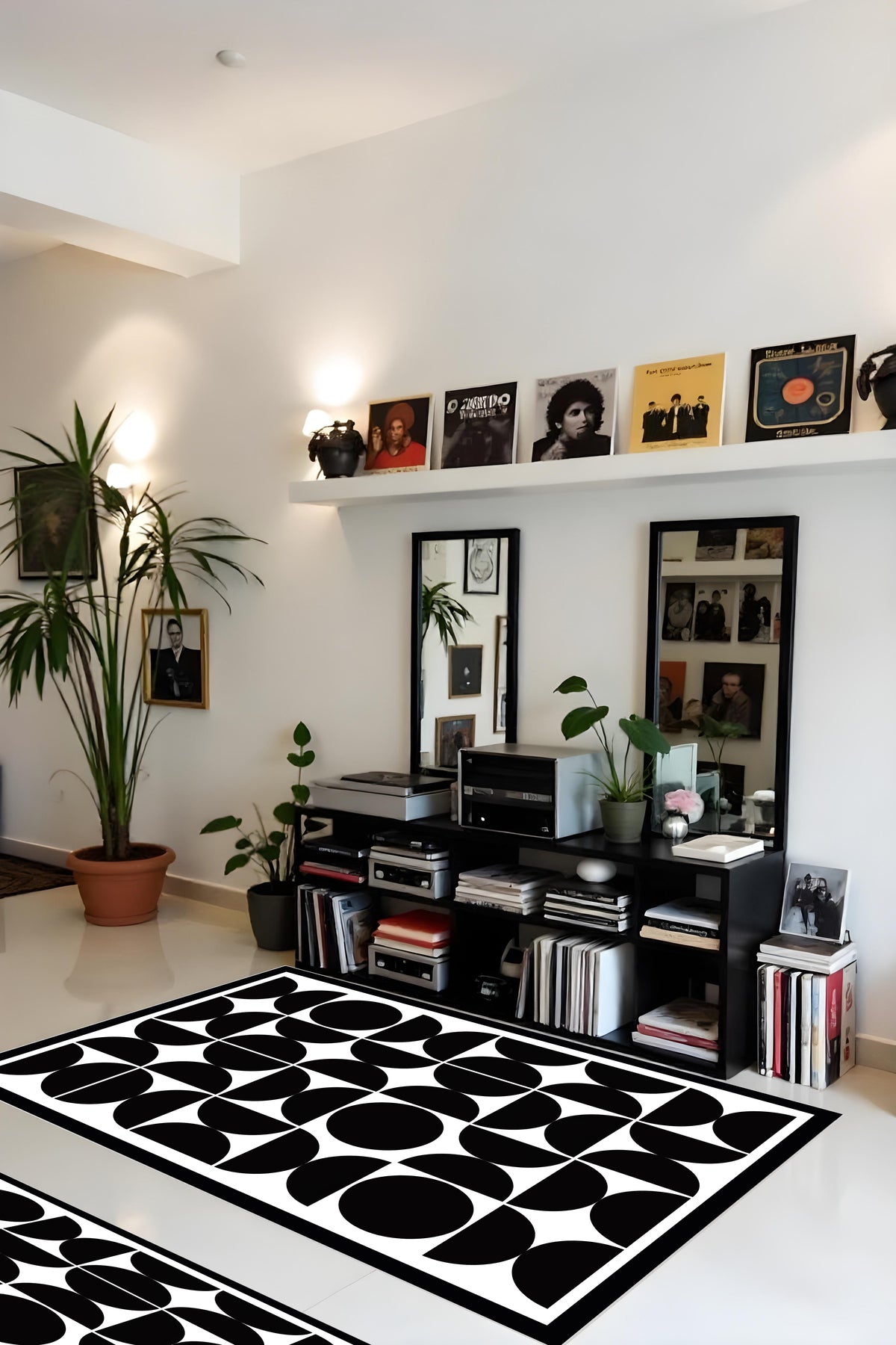 Dijital Baskı Bohem Tarz Kaymaz Taban Leke Tutmaz Makinada Yıkanabilir Salon Halısı ve Yolluk