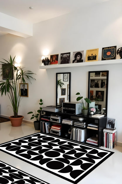 Dijital Baskı Bohem Tarz Kaymaz Taban Leke Tutmaz Makinada Yıkanabilir Salon Halısı ve Yolluk