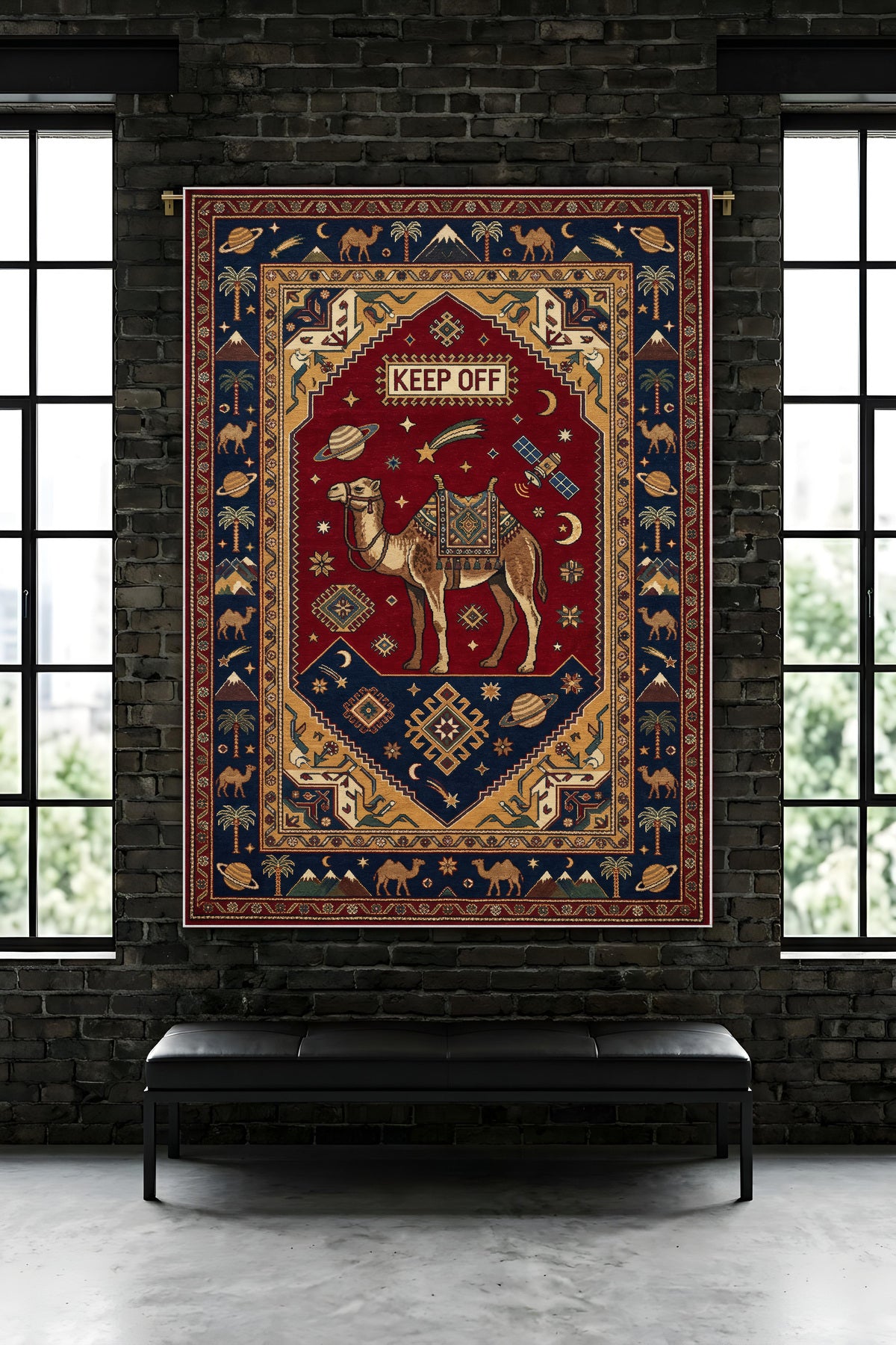 Dijital Yıkanabilir Etnik Retro Desen Kaymaz Taban Salon Halısı Mutfak Yolluk Çocuk Odası Halısı