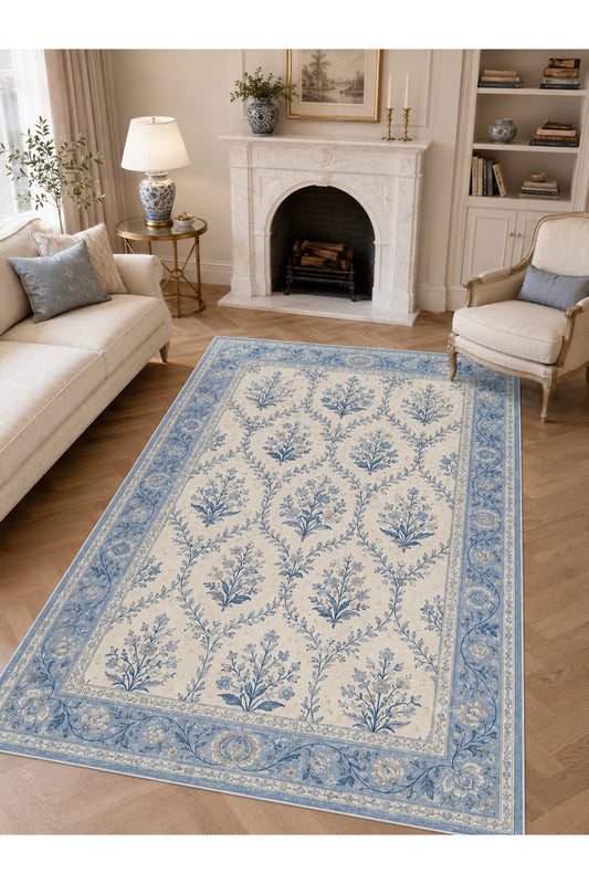 Dijital Kaymaz Yıkanabilir Patchwork Vintage Retro Salon Halısı Mutfak Halısı Yolluk