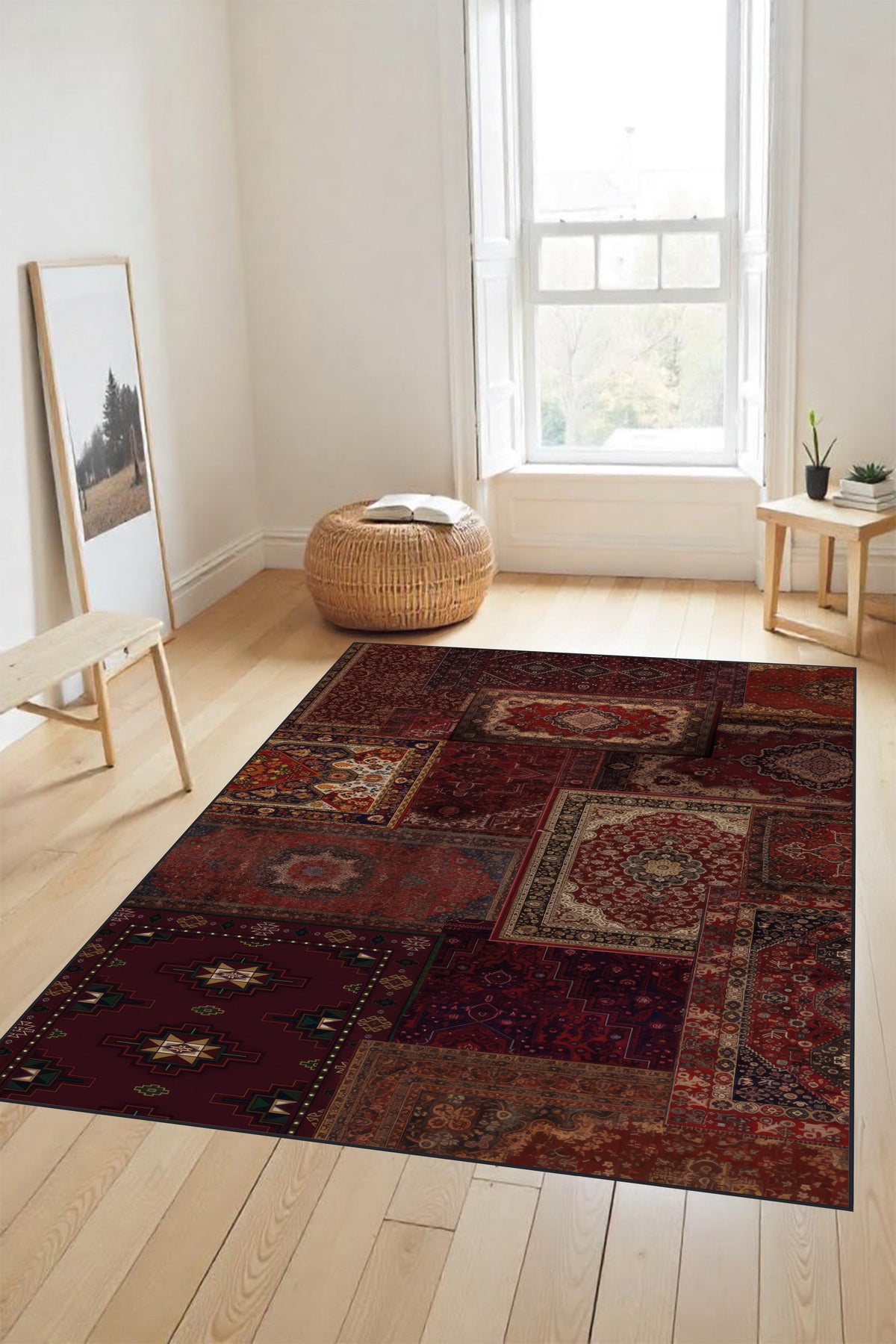 Makinede yıkanabilir dijital baskı kaymaz taban leke tutmaz mutfak halısı salon halısı ve yolluk