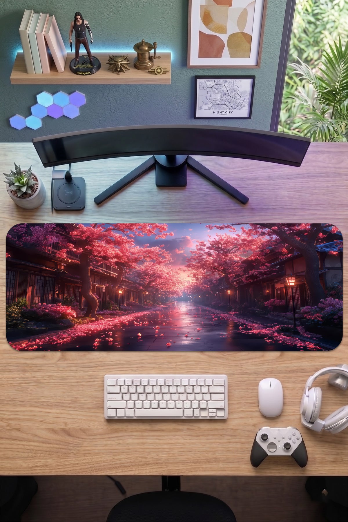 70x30 Profesyonel Gaming Mouse Pad - Kaydırmaz Taban, Pürüzsüz Yüzey, Hassas Kontrol, Dikişli Kenar