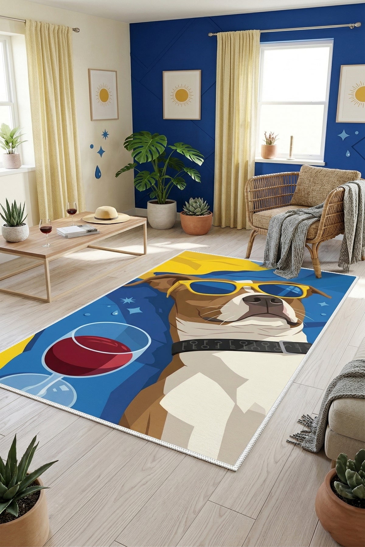 Dijital Yıkanabilir Etnik Retro Desen Kaymaz Taban Salon Halısı Mutfak Halısı Yolluk Çocuk Halısı
