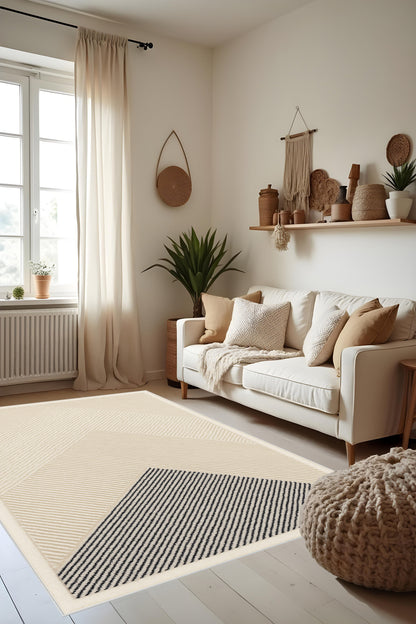 Makinede Yıkanabilir Geometrik Desen Kaymaz Taban Leke Tutmaz Mutfak Halısı Salon Halısı ve Yolluk
