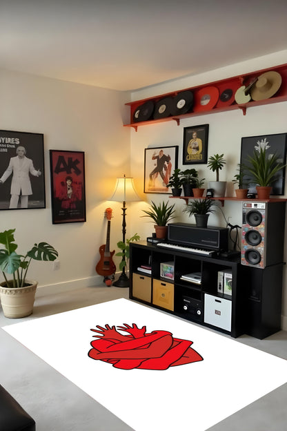 Dijital Baskı Modern Sanatsal Figürlü Kaymaz Taban Leke Tutmaz Makinada Yıkanabilir Salon Halısı