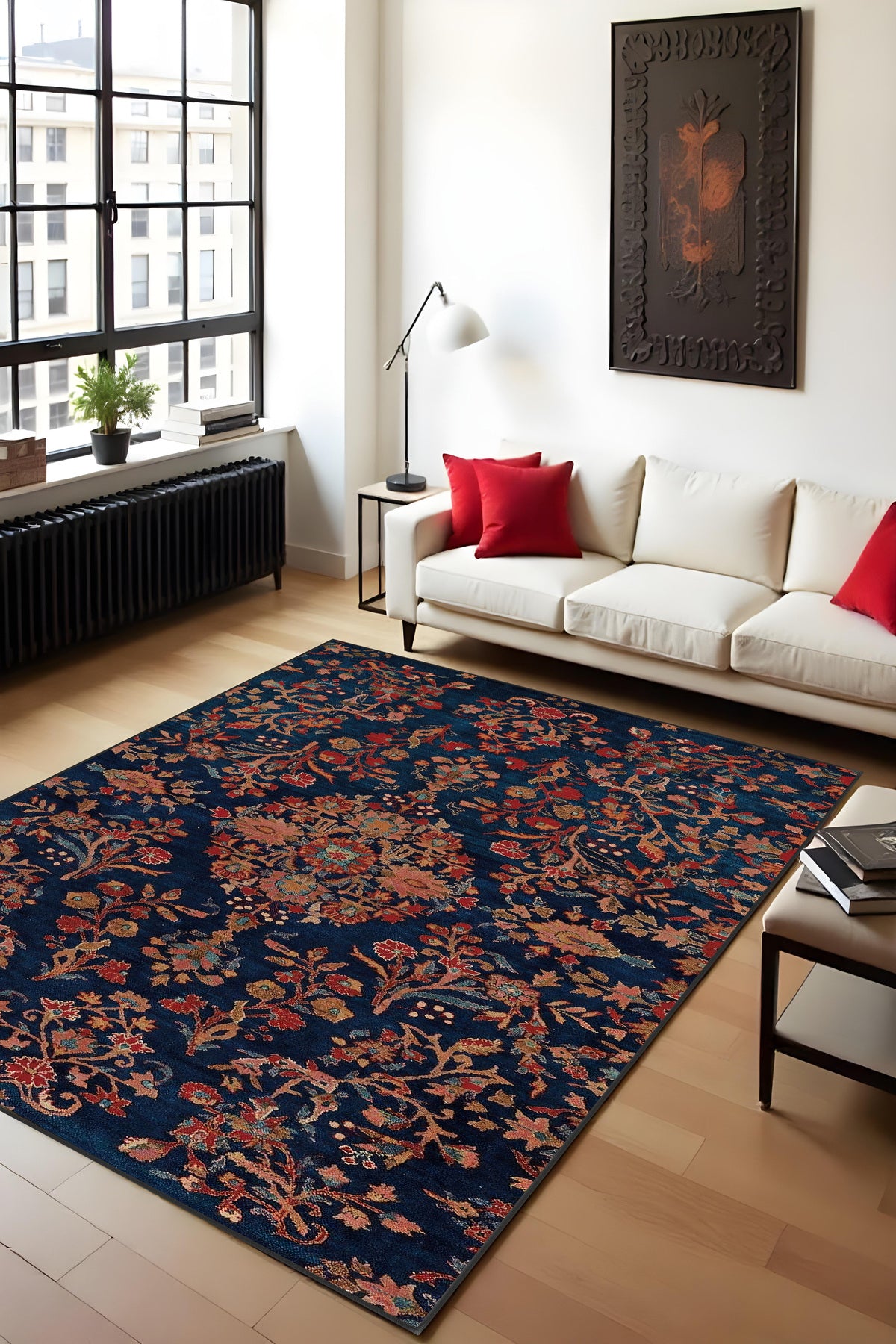 Makinede yıkanabilir klasik desen kaymaz taban leke tutmaz salon halısı mutfak halısı ve yolluk