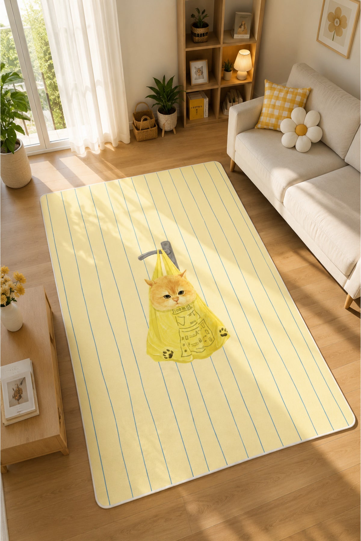 Dijital Yıkanabilir Etnik Retro Desen Kaymaz Taban Salon Halısı Mutfak Halısı Yolluk Çocuk Halısı