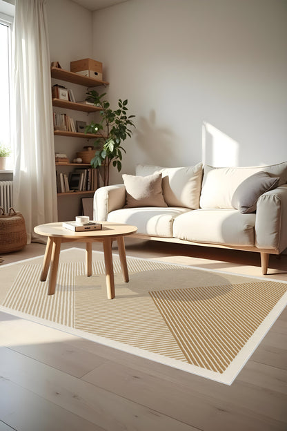 Makinede Yıkanabilir Geometrik Desen Kaymaz Taban Leke Tutmaz Mutfak Halısı Salon Halısı ve Yolluk