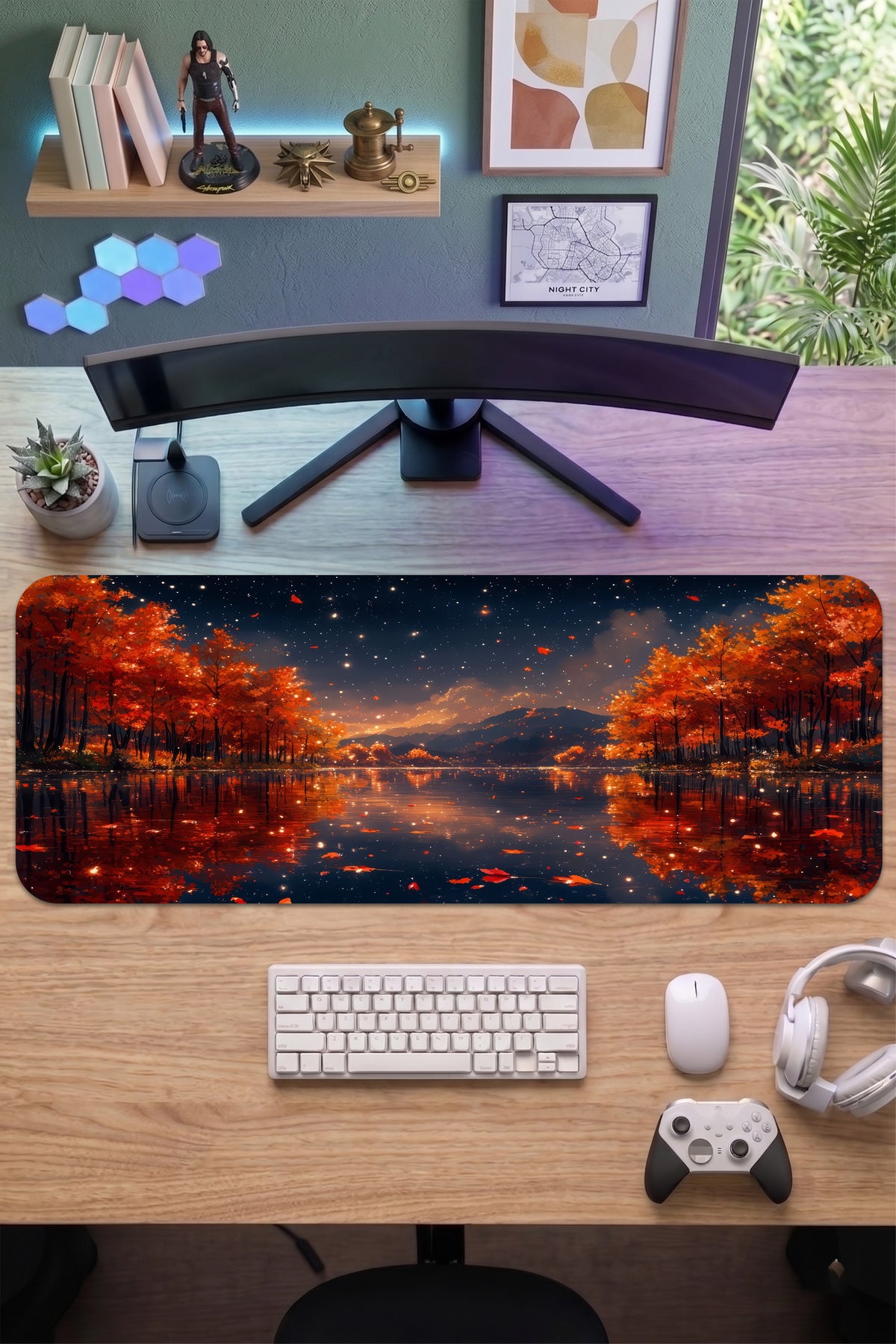 70x30 Profesyonel Gaming Mouse Pad - Kaydırmaz Taban, Pürüzsüz Yüzey, Hassas Kontrol, Dikişli Kenar
