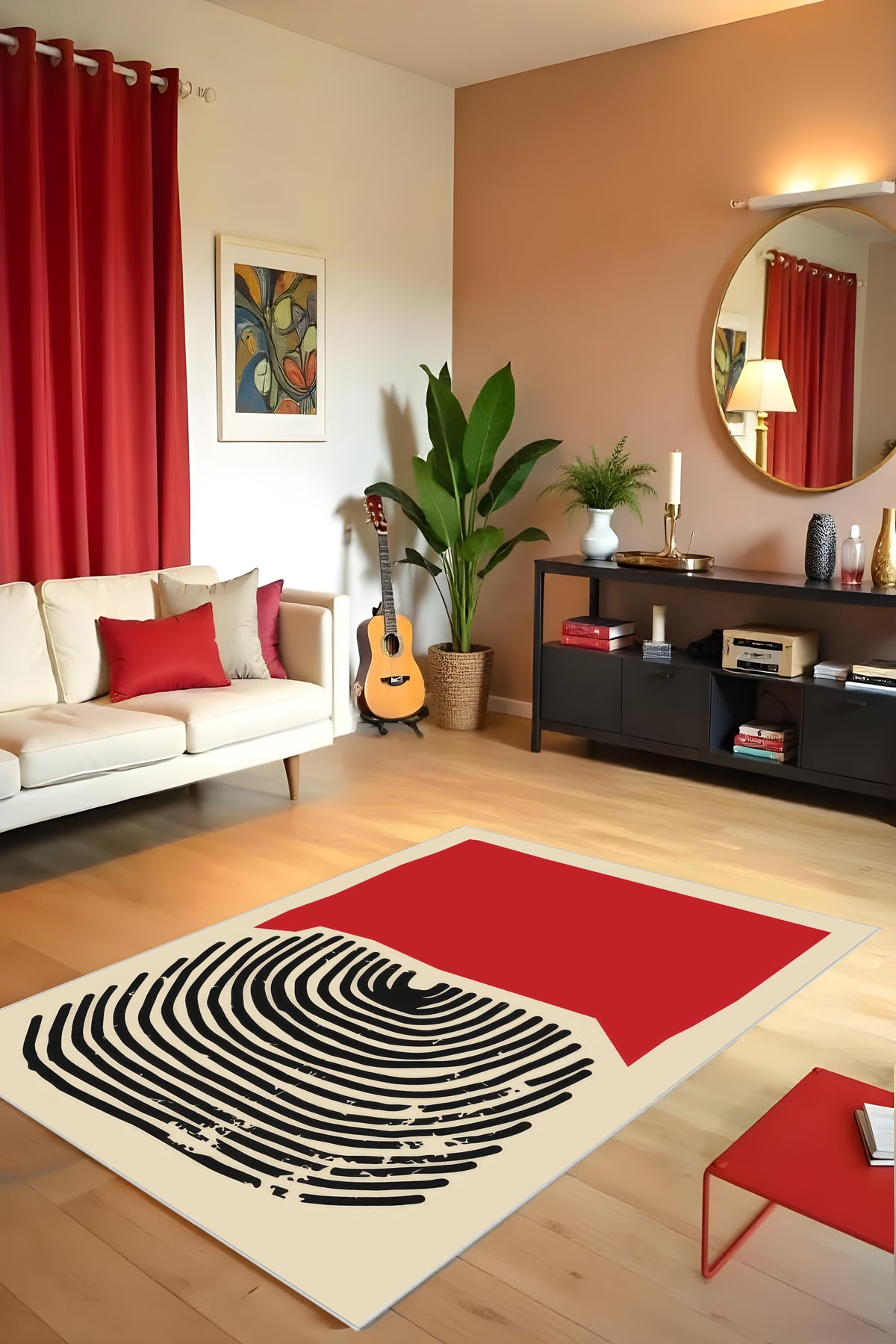 Makinede yıkanabilir bohem desen kaymaz taban leke tutmaz salon halısı çocuk halısı ve kesme yolluk