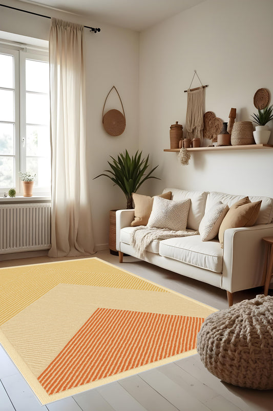Makinede Yıkanabilir Geometrik Desen Kaymaz Taban Leke Tutmaz Mutfak Halısı Salon Halısı ve Yolluk