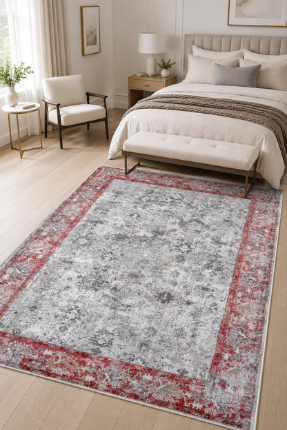 Dijital Yıkanabilir Etnik Retro Desen Kaymaz Taban Salon Halısı Mutfak Halısı Yolluk Çocuk Halısı