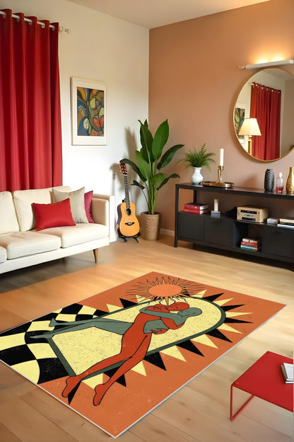 Makinede yıkanabilir bohem desen kaymaz taban leke tutmaz salon halısı çocuk halısı ve kesme yolluk