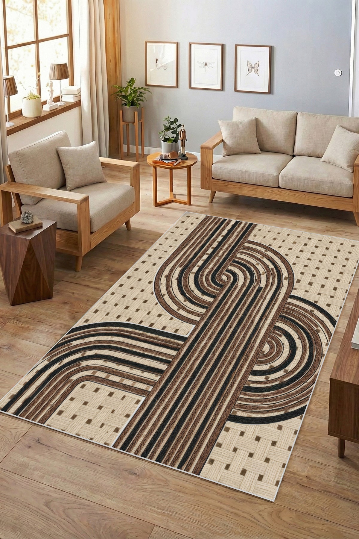Makinede Yıkanabilir Dijital Baskı Kaymaz Taban Salon Mutfak Yolluk Çocuk Odası Halısı