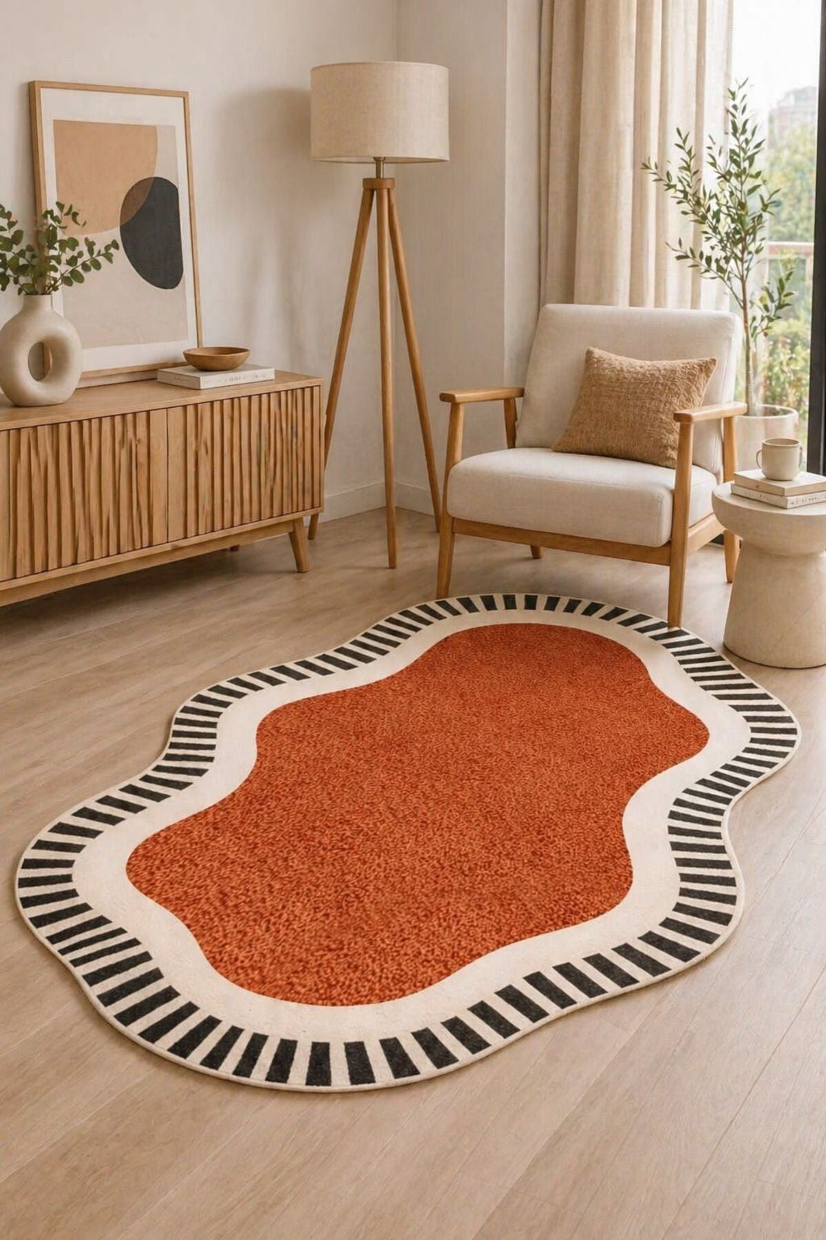 Dijital Yıkanabilir Etnik Retro Desen Kaymaz Taban Salon Halısı Mutfak Halısı Yolluk Çocuk Halısı