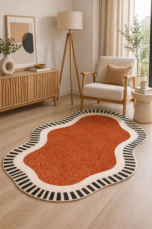 Dijital Yıkanabilir Etnik Retro Desen Kaymaz Taban Salon Halısı Mutfak Halısı Yolluk Çocuk Halısı