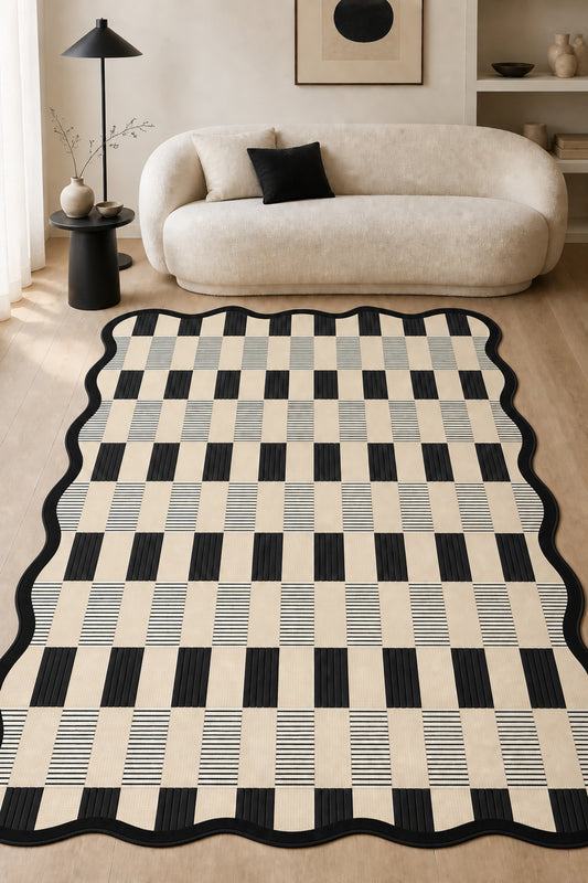 Dijital Yıkanabilir Lazer Kesim Halı Retro Desen Kaymaz Taban Salon Halısı Mutfak Halısı Yolluk