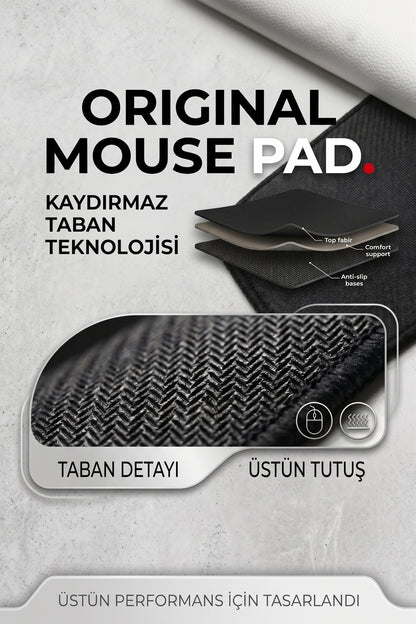 70x30 Profesyonel Gaming Mouse Pad - Kaydırmaz Taban, Pürüzsüz Yüzey, Hassas Kontrol, Dikişli Kenar