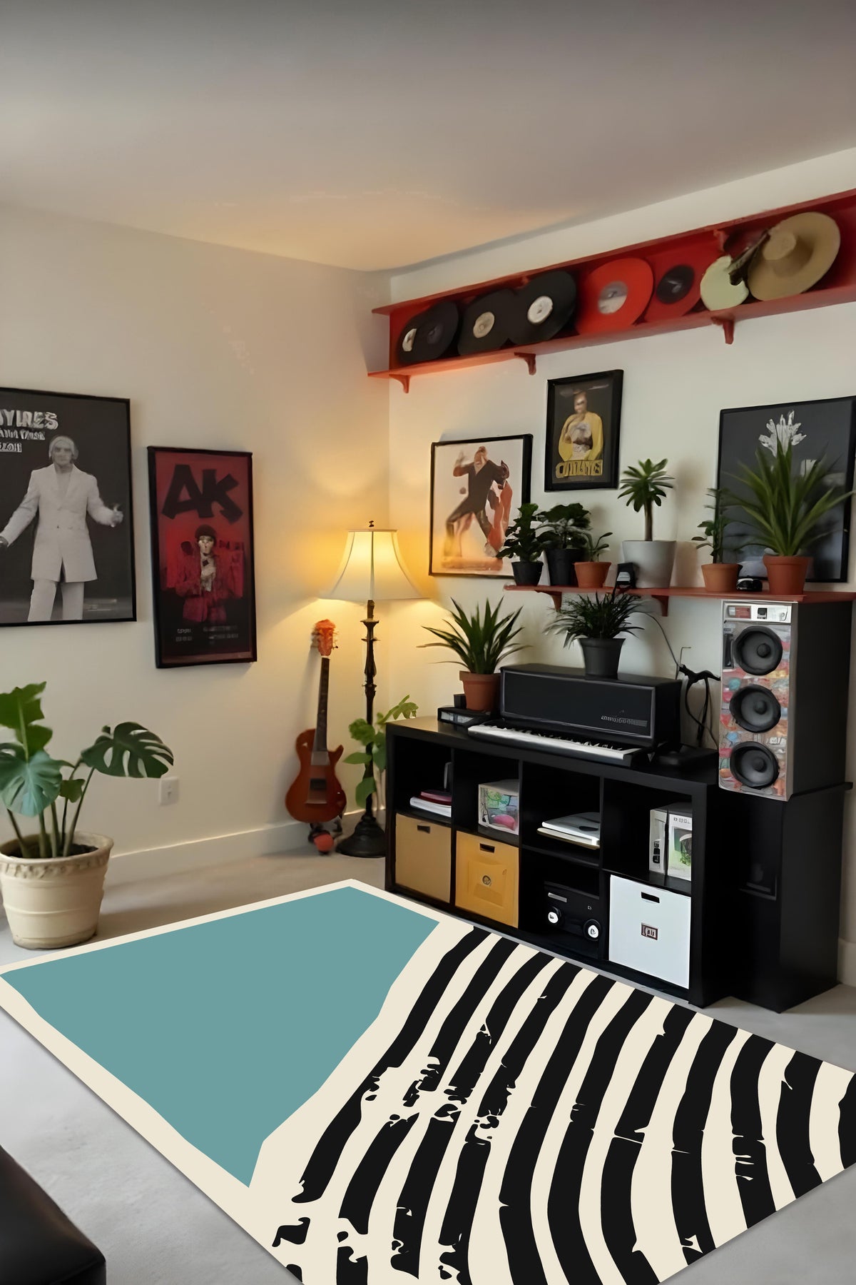 Makinede Yıkanabilir Dijital Baskı Kaymaz Taban Salon Mutfak Yolluk Çocuk Odası Halısı