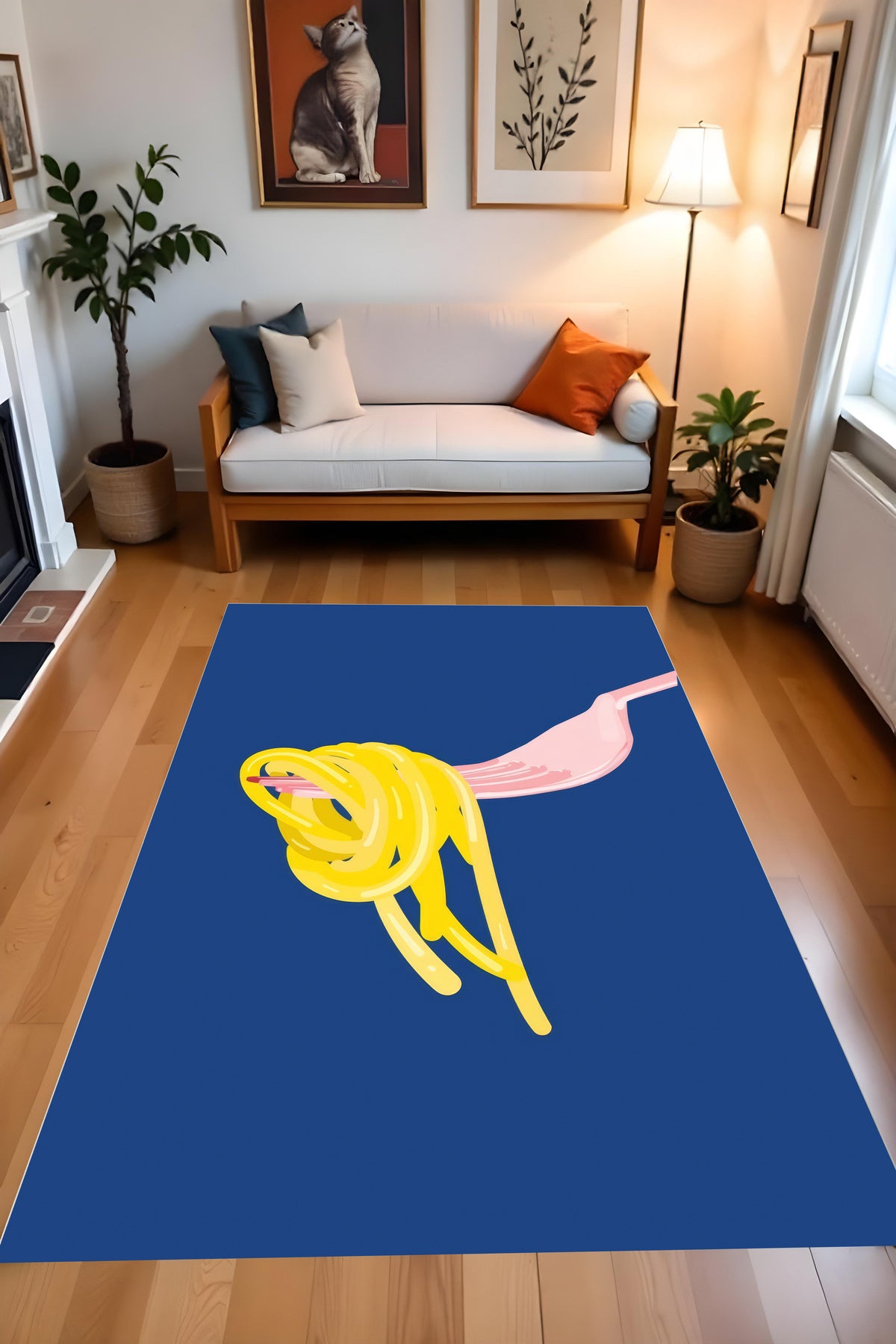 Dijital Baskı Modern Kaymaz Taban Leke Tutmaz Makinada Yıkanabilir Salon Halısı ve Mutfak Halısı