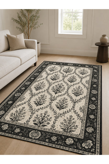 Dijital Kaymaz Yıkanabilir Patchwork Vintage Retro Salon Halısı Mutfak Halısı Yolluk
