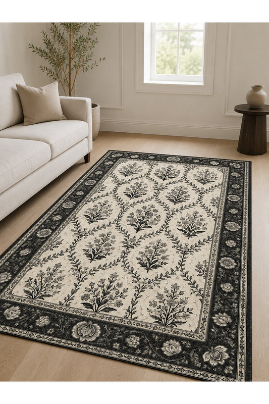 Dijital Kaymaz Yıkanabilir Patchwork Vintage Retro Salon Halısı Mutfak Halısı Yolluk