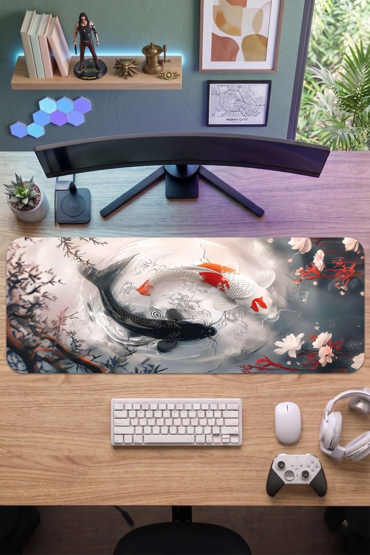 70x30 Profesyonel Gaming Mouse Pad - Kaydırmaz Taban, Pürüzsüz Yüzey, Hassas Kontrol, Dikişli Kenar