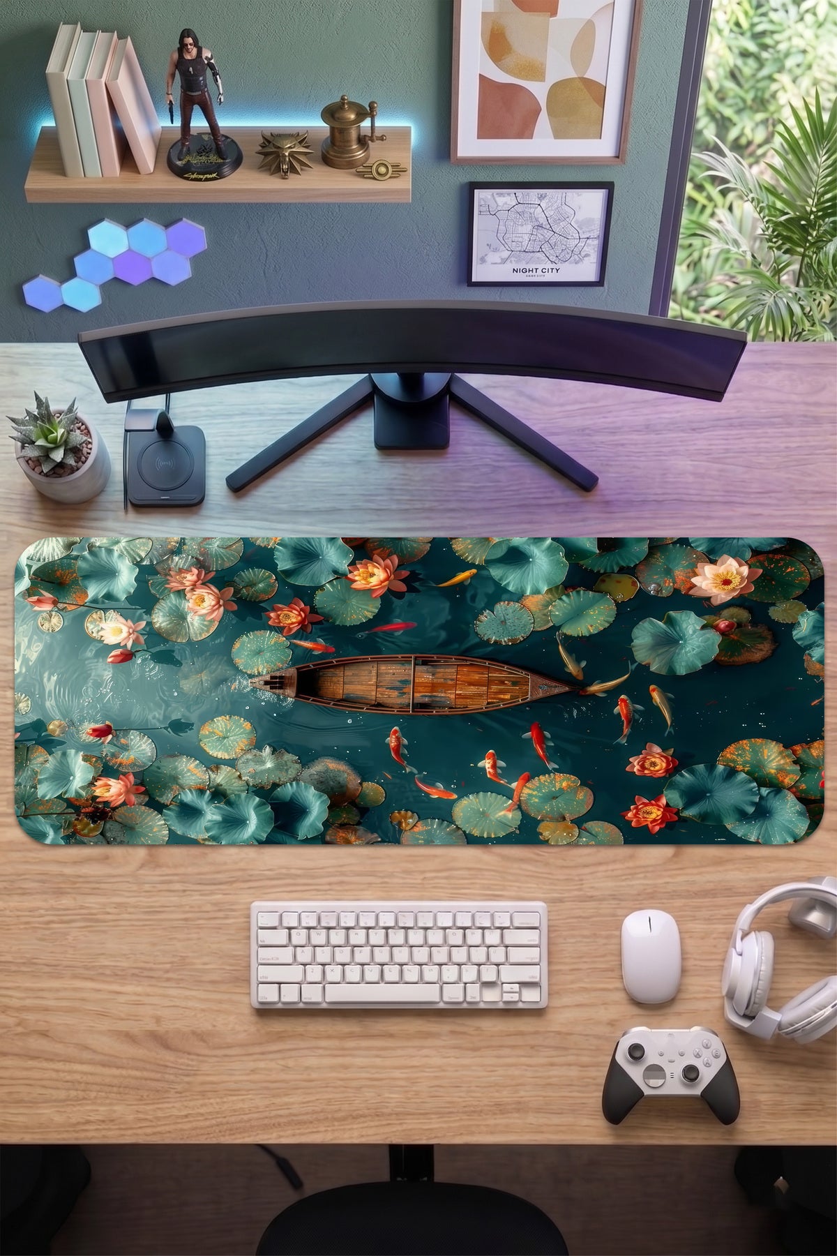 70x30 Profesyonel Gaming Mouse Pad - Kaydırmaz Taban, Pürüzsüz Yüzey, Hassas Kontrol, Dikişli Kenar