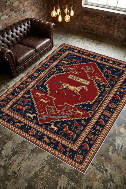 Dijital Yıkanabilir Etnik Retro Desen Kaymaz Taban Salon Halısı Mutfak Yolluk Çocuk Odası Halısı