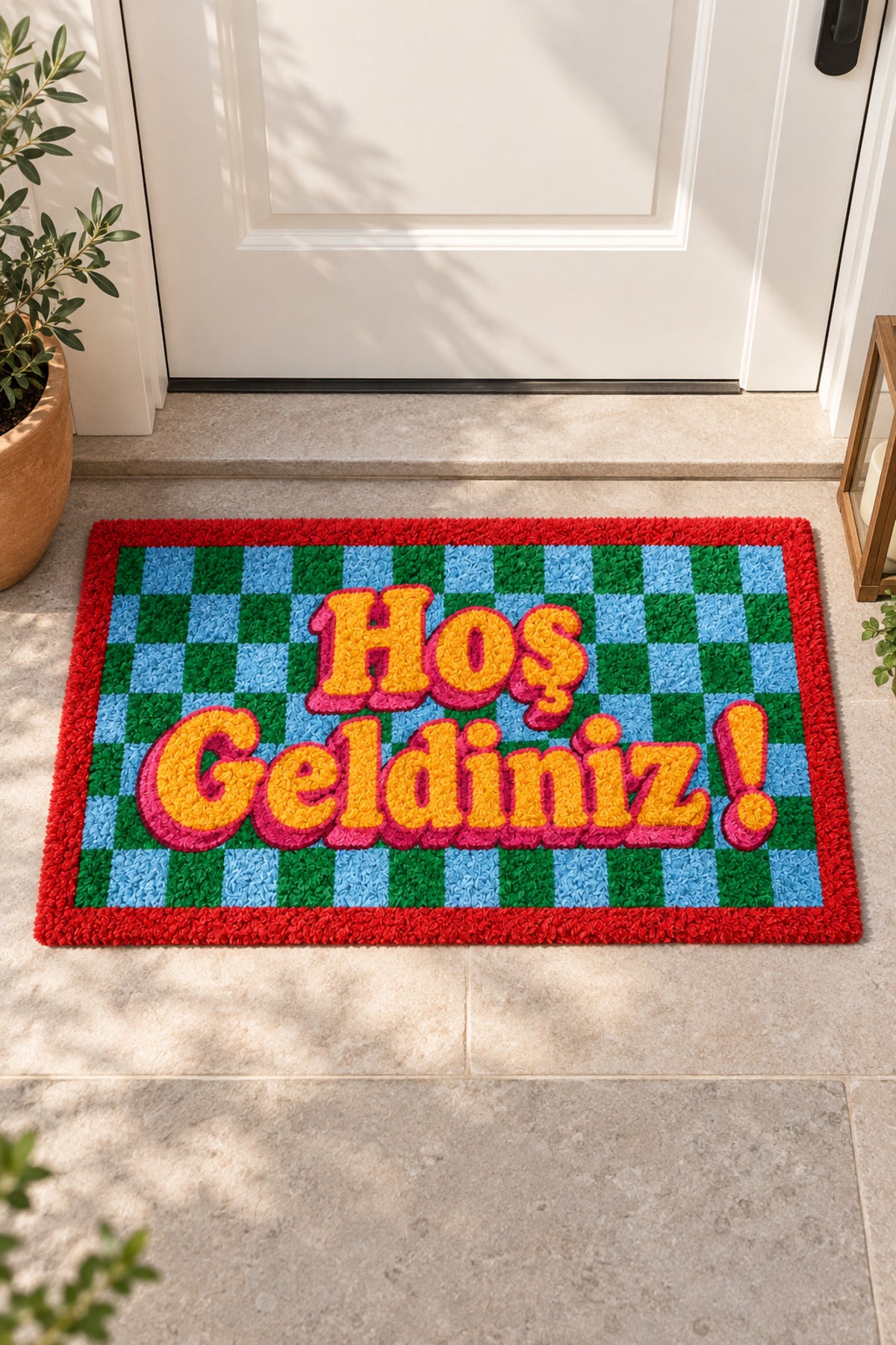 Dijital Baskı Makinede Yıkanabilir Yazılı Kapı Önü Paspası (40x60)