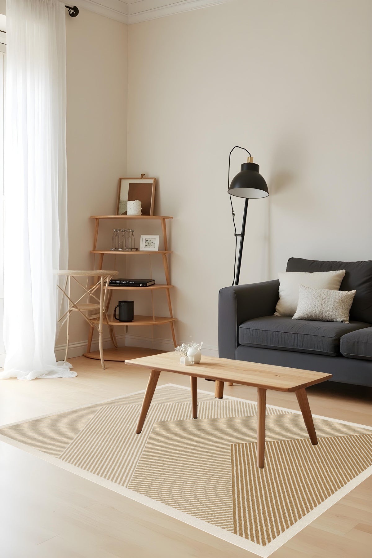 Makinede Yıkanabilir Geometrik Desen Kaymaz Taban Leke Tutmaz Mutfak Halısı Salon Halısı ve Yolluk