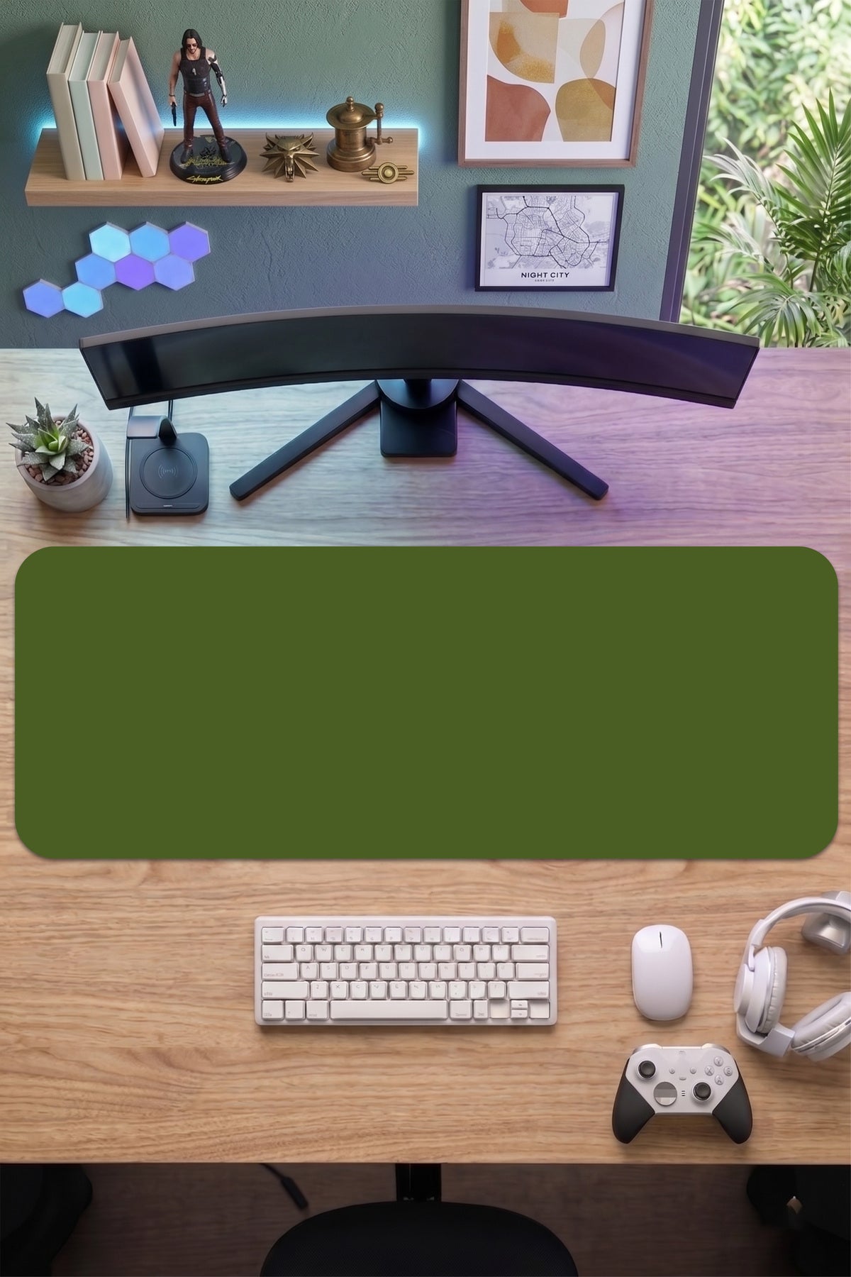 70x30 Profesyonel Gaming Mouse Pad - Kaydırmaz Taban, Pürüzsüz Yüzey, Hassas Kontrol, Dikişli Kenar