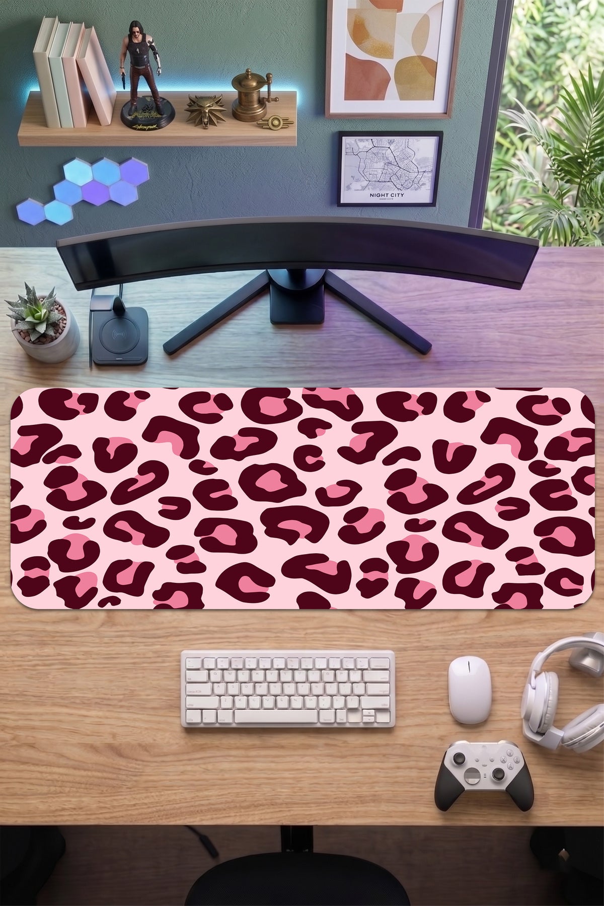 70x30 Profesyonel Gaming Mouse Pad - Kaydırmaz Taban, Pürüzsüz Yüzey, Hassas Kontrol, Dikişli Kenar