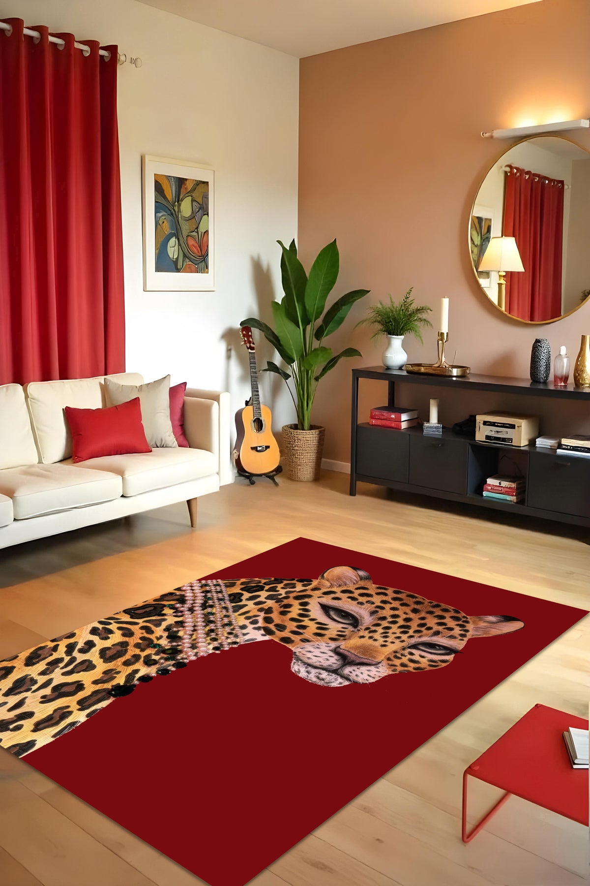 Makinede Yıkanabilir Dijital Baskı Kaymaz Taban Salon Mutfak Yolluk Çocuk Odası Halısı