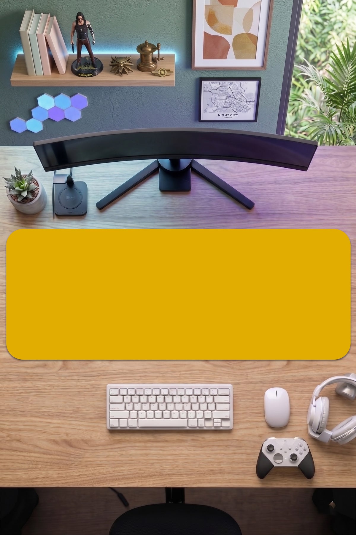 70x30 Profesyonel Gaming Mouse Pad - Kaydırmaz Taban, Pürüzsüz Yüzey, Hassas Kontrol, Dikişli Kenar