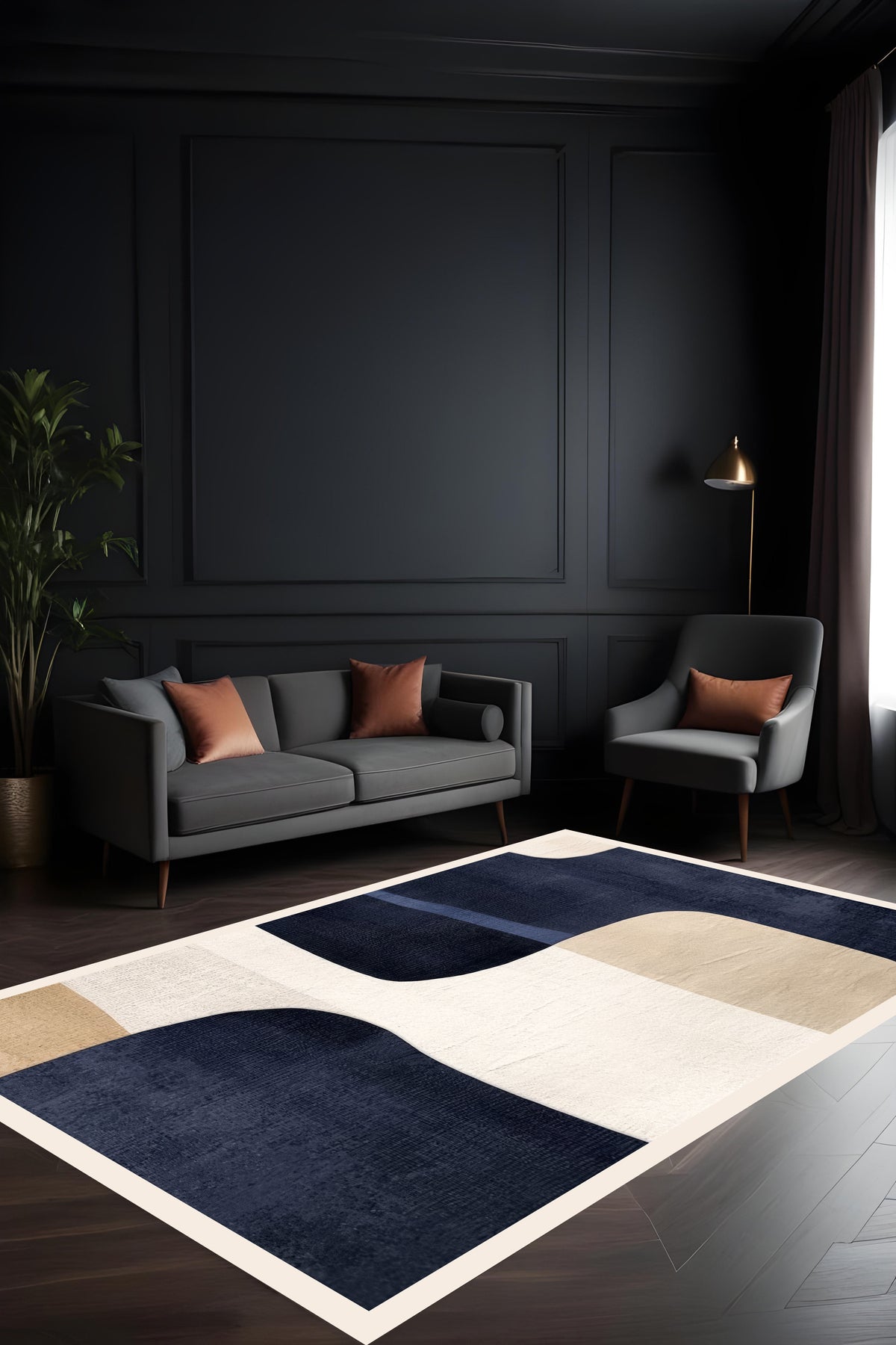 Makinede Yıkanabilir Dijital Baskı Kaymaz Taban Salon Mutfak Yolluk Çocuk Odası Halısı