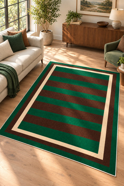 Dijital Yıkanabilir Halı Retro Desen Kaymaz Taban Salon Halısı Mutfak Halısı Yolluk