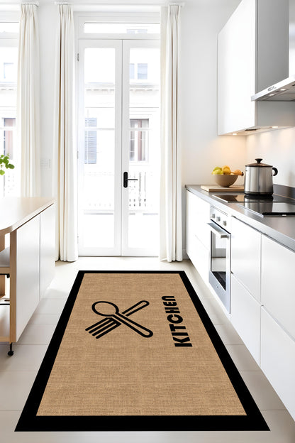 Dijital Baskı Yıkanabilir Leke Tutmaz Kaymaz Taban Salon Halısı Mutfak Halısı – Modern Tasarım