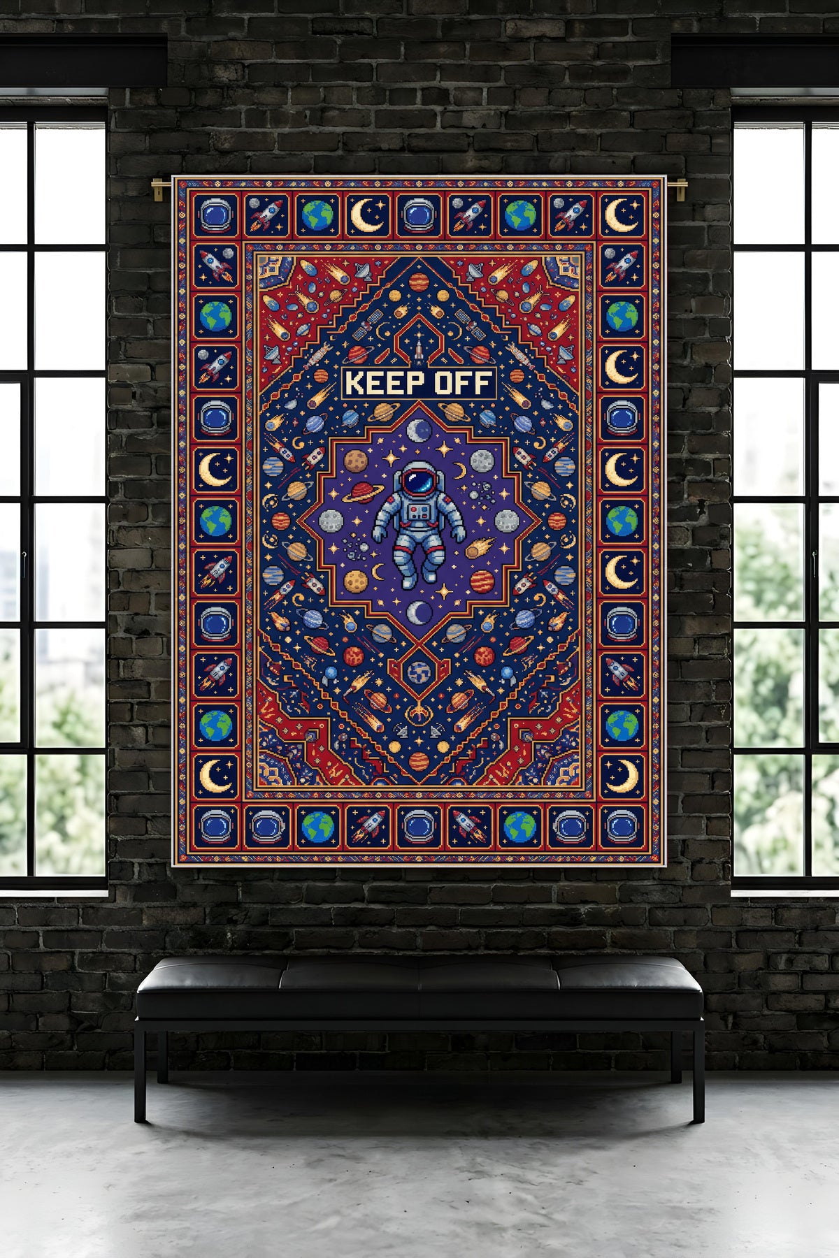 Dijital Yıkanabilir Etnik Retro Desen Kaymaz Taban Salon Halısı Mutfak Yolluk Çocuk Odası Halısı