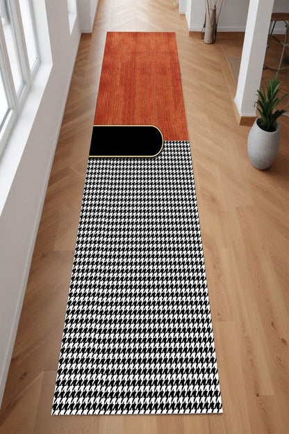 Dijital Baskı Modern Dekoratif Kaymaz Taban Makinada Yıkanabilir Salon Mutfak ve Yolluk Halısı