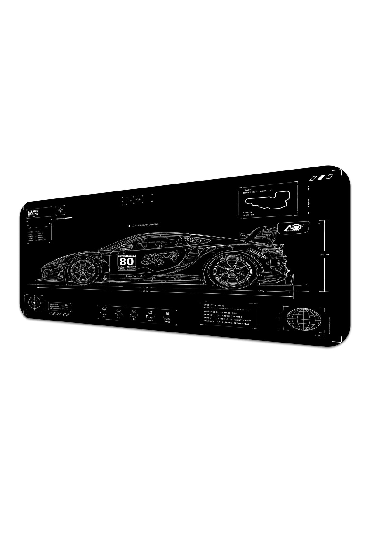 70x30 Profesyonel Gaming Mouse Pad - Kaydırmaz Taban, Pürüzsüz Yüzey, Hassas Kontrol, Dikişli Kenar