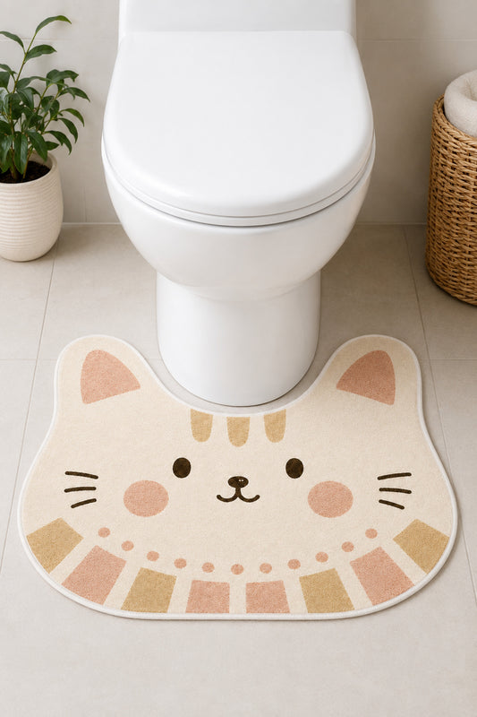 Dijital Kaymaz Yıkanabilir Modern Banyo Paspası Banyo Halısı Banyo Dekor (40x60)