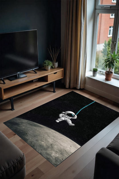 Makinede yıkanabilir uzay temalı kaymaz taban leke tutmaz gamer çocuk halısı salon halısı ve yolluk