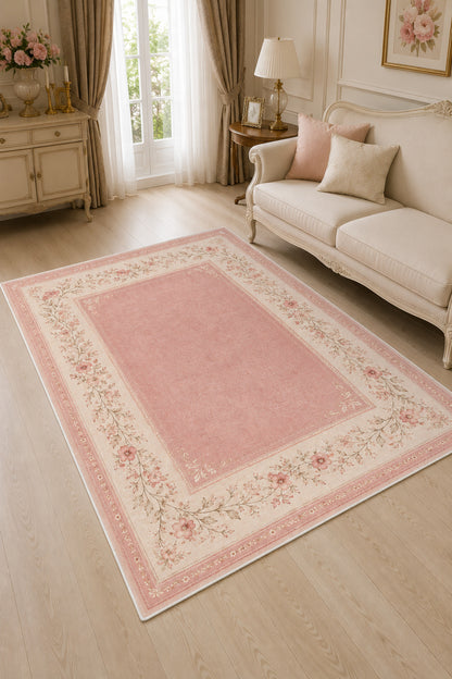 Dijital Yıkanabilir Etnik Retro Desen Kaymaz Taban Salon Halısı Mutfak Halısı Yolluk Çocuk Halısı